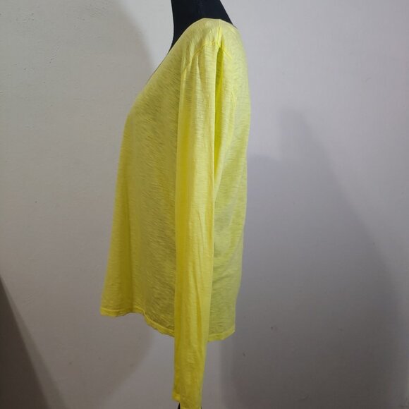 Michael Stars V Neck Supima Long Sleeve T Shirt OS - Picture 4 of 6